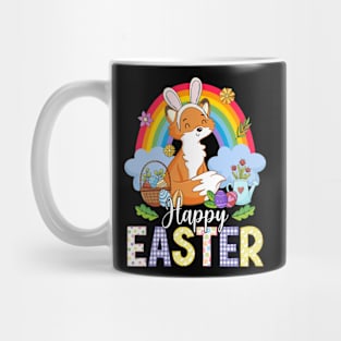 Fennec Fox Happy Easter Eggs Bunny Easter Day Mug